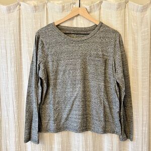 Madewell Heather Gray Long Sleeved Tee L